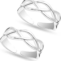 amazon brand - anarva 925 Sterling Silver BIS Hallmarked Toe Ring for Women-picture-46