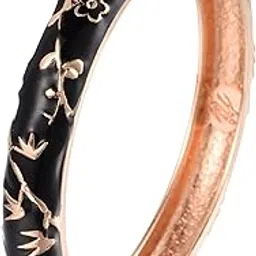 ujoy Bracelets Enameled Floral Cloisonne Gift Gold Plated Cuff Bangles Jewelry-picture-30