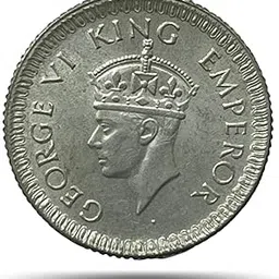 COINIACS Silver Rare Heritage Coin of 1/4 Rupee George VI King Emperor (1940-45) British India Historic Old Collectible Coin for Collection and Premium Gifting-image-33