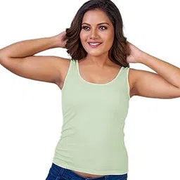 sayli inner wear Kashish Women's Regular Fit Sleeveless Cotton Lycra Streachable Camisole Slip Spaghetti Pack of 2-picture-32