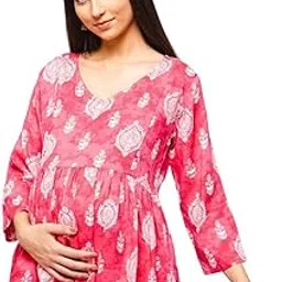 zelena Women's Maternity Feeding Top with Zip for Easy Nursing | Latest Stylish Feeding Tops for Jeans | Maternity Short Kurti for Mothers | Nursing Dress for Women | 100% Rayon-picture-11