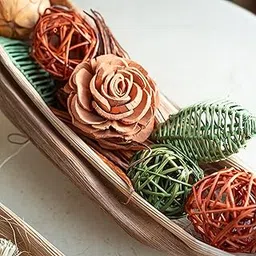 Flowers and Fillers ||Autumn Ember Boat| Natural Dried Flower | Eco-Friendly Flowers for Home, Office, Bedroom, Table Decoration and Craft Items Corner (Without Vase Pot)-image-98