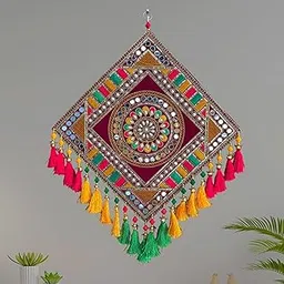 Velvet Traditional Rangoli DESIGN WALL HANGING 1 Piece-picture-29