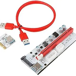 Xsentuals PCI-E Graphics Card 008s VER008S 3 In 1 Molex 4Pin SATA 6PIN PCIE PCI-E PCI Express Adapter 1X 16X USB 3.0 Extender Mining Miner-picture-25