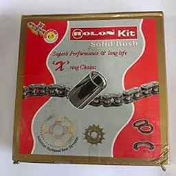 Motorcycle Drive Chain Sprocket Set Compatible with R15 V2, Chain with132L/15T/47T Hardened Sprockets-image-0