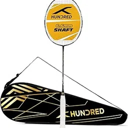 HUNDRED Flutter S Zoom Carbon Fibre Unstrung Badminton Racket with Full Racket Cover for Intermediate Players (78g, Maximum String Tension - 32lbs)-picture-31