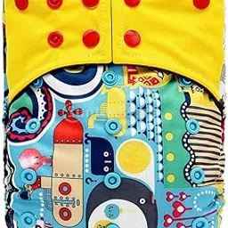 SNAPPSY Reusable Washable Baby Cloth Nappies Diaper Breathable Yellow-picture-18