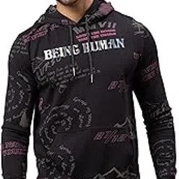 being human Men's Pure Cotton Round Neck Casual Regular Fit Hoodie-picture-55