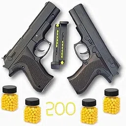 RZA Air Soft Mouser Toy Gun for Boys with BB Bullets | Long Range Army Style Pistol Toy | Police Roleplay & Birthday Gift Gun for Kids (Pack of 2)-picture-22