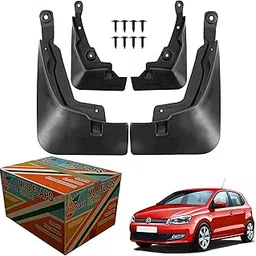 Velovant Car Mud Flap for Polo T 1 2009 14 Heavy Duty Splash Mud Guards OEM Type Set of 4 Black image 1