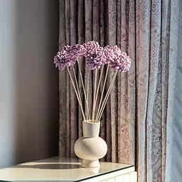 Flowers and Fillers 10 pcs Sola Fancy Flowers On Stem |8 cm Eco-Friendly Flowers for Home, Office, Bedroom, Table Decoration and Vase Fillers(Without Vase Pot)-picture-13