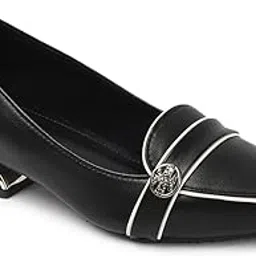 carlton london Women Comfortable Block Heel Pointed Toe Fashion Pump Shoes for Daily use, Office use, Casual use-picture-34