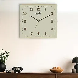Ajanta Plastic Wall Clock,Designer Analog Clock, Step Movement - 32.8Cm X 29.9Cm Ivory-image-20