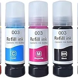 003/001 Compatible Ink for Epson L3100, L3110, L3150, L5190, L1110, L4150, L6170, L4160, L6190, L6160 (Pack of 5 CMYBB 70ML Each)-picture-29