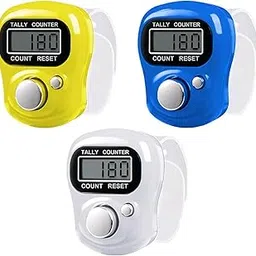 Nagaana Counter for Chanting Mantra Set of 3 Finger Ring Digital Tally Counter Machine in Blue White Yellow – Portable Japa Mala Counter for Meditation Prayer Yoga and Daily Chanting-image-96