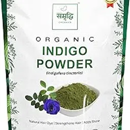 Samriddhi Organics Indigo Powder | 100% Pure Natural Hair Dye for Black Hair | Chemical-Free & Herbal | For Hair Coloring & Grey Coverage | 120g-picture-27