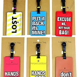 laxmi collection Perpetual Blisstm Rubber Kids Quotation Tag for Luggage, 8 x 1 x 18cm(Multicolour) - Pack of 6-picture-28