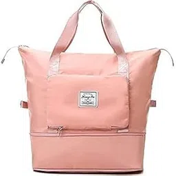 TOP SELECT Women's Oxford Nylon Foldable Travel Lightweight Waterproof Duffle Bag Multicolor (Pink)-picture-50