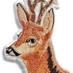 Deer Embroidery sew Patch 4 inch This is a sew Patch-picture-13