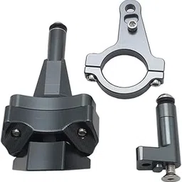 MERISHOPP Steering Damper Stabilizer Bracket Mounting for FitsKawasaki 400 17-19 Titanium| Universal Fit | High-Performance-image-1