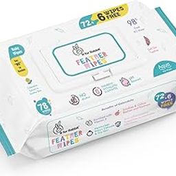 R For Rabbit Feather Aqua Baby Wipes Combo Pack Of 78 Units | Pure Water Wet Wipes for Babies With Lid (Pack of 1)-picture-17