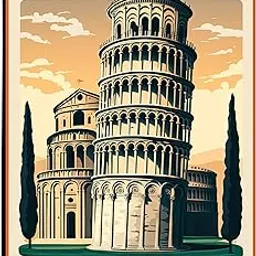 Hawai Waterproof PVC Material Printed Leaning Tower of Pisa Fridge Magnet | Home Decor Item for Refrigerator, Locker, Office Cabinet | Size- 3.5x2.5 inch |STKR00061_3.5X2.5_Magnet-picture-43