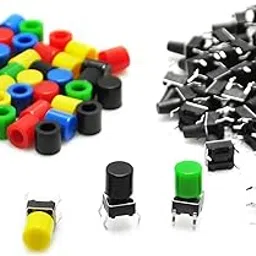 Gikfun 50Pcs 6x6x9mm Tact Tactile Push Button Momentary Micro Switch with Cap for Arduino (Pack of 50PCS) EK1852-picture-41