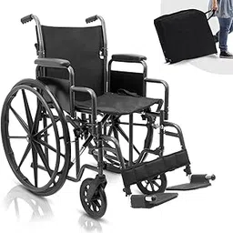 KosmoCare Deluxe Flexifold Voyager Wheelchair | Portable Lightweight Foldable Wheelchair with Quick-Release Wheels, Carry Bag, and Tool-Free Removal | Ideal for Travel, Mobility and Accessibility-picture-18