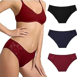 louryn koulyn Womens Cotton Bikini Panties Soft Stretch Ladies Panty Low Waist Multipack Cheeky Underwear S-3XL-picture-15