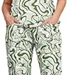 heerali fashion Women's Cotton Lycra Blend Graphic Print Half Sleeves Round Neck Night Suit & Pant Set with Side Pockets-picture-43