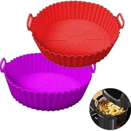 Air Fryer Liners, 21.6 cm Round, Heat Resistant, 2 Pack, Multicolour Heat Resistant Silicone Oven Accessories-picture-10
