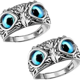 The Flourish Combo Owl Ring, For Unisex-Adult - Adjustable-picture-26
