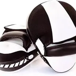 ATORSE 1 Pair Boxing Pads Focus Pad Curved Punching Mitts for Practice Sanda Karate White-image-7
