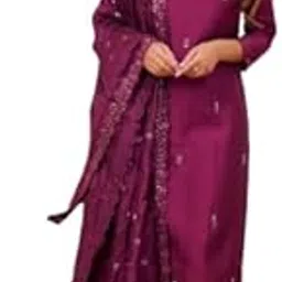 acinos Stunning Printed Viscose Fabric Straight Kurta, Pant and Dupatta Set-picture-42