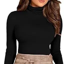 mixfit Women?s Black & White Trendy & Stylish High-Neck Top - Soft, Sleek, and Stylish-picture-10