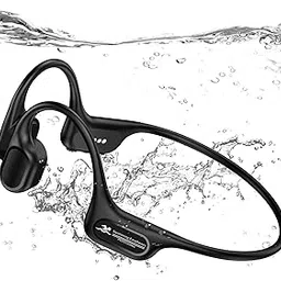 Bone Conduction Swimming Headphones Underwater, Waterproof Earbuds, Bluetooth Open Ear Swim Headphones with Built-in 32G Memory Card Sport Earbuds for Swimming-image-81