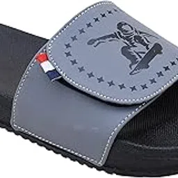 pery-pao Mens Comfort Sliders,Navy Blue, Grey, White, Dark Green, Brown, Grey, Black, Boys Flip-Flops-picture-24