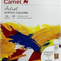 Camel Artist Acrylic Colours 24Shades X 20ml-image-51