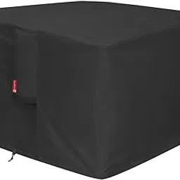 SheeChung Fire Pit Cover - Waterproof 600D Heavy Duty Square Patio Fire Pit Table Cover Black (Square - 28" L x 28" W x 25" H)-picture-10