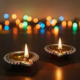 Traditional Metal Diya Lamps, Decorative Golden Oil Lamp Set with Ornate Design, Festival Lighting, 10 Piece-image-83