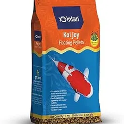 Growel Intan Koi Joy Pellets (7mm Floating) | 1Kg - Highly Nutritious Ornamental Fish Food for all types of Koi Fish-picture-38