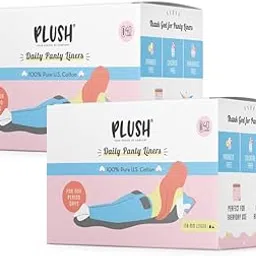 Plush Ultra Thin Panty Liners For Women Daily Use, 40 Liners 150mm - Pack of 2 | Pure US Cotton Liner Pads For Rash Free Periods | Soft Cotton Surface For Comfort On Non-Period Days-image-7