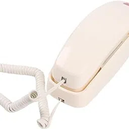 Wall Mount Phone Retro Style Redial Corded Home Phone for School Garage Home White image 1