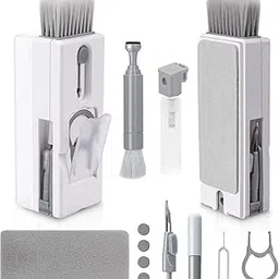 Alyvisun Keyboard Cleaning Kit, 11 in 1 Laptop Headphone Cleaning Kit, Multifunctional Keyboard Cleaner Keyboard Cleaner with Brush for Tablet, Mobile Phone, Computer, Grey-picture-35