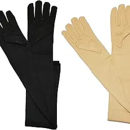 Khillayox Cotton Sun Protection Printed Full Hand Long gloves for Women| UV Protection Sleeves Perfect for Cycling, Driving, Running, Football & Outdoor Activities- Pair of 2-picture-49
