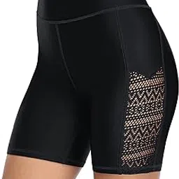 alove Women Swim Capris Sun Protection Swim Leggings High Waist Surfing Tights-picture-52