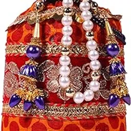 pahadiekart Traditional Embroidered Potli Bag, Handmade Ethnic Batwa Wristlet Pouch,for Weddings, Parties & Return Gifts, Stylish Indian Festive Handbag-picture-24