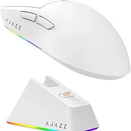 MechLands AJAZZ AJ139 V2 MC Gaming Mouse with Charging Base, Adjustable 12,000 DPI, PAW3311 Sensor, 3 Modes Wireless Mouse, 500mAh Battery, 1000 Polling Rate, 66g Lightweight, Win/Mac (White)-picture-32
