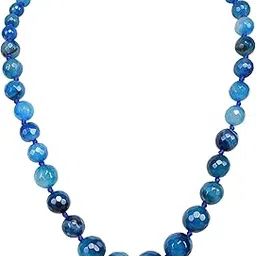 ratnavali jewels Designer Blue Agate Onyx Stone Beads Necklace Single Line for Women and Girls RV2973B-picture-40