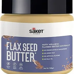 FLAX SEED BUTTER- 250 gm| Saket Foods All Natural Nutty Flax seed Butter|Healthy, Unflavored,Unsweetened,Vegan,Gluten Free|Rich Source of Nutrients|No added Palm Oil| Perfect For Bread Spread,Smooties-image-46